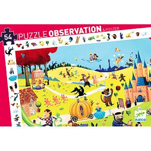 DJECO Vyhledávací puzzle Pohádky 54 dílků