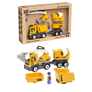 Efko ECO MultiGO Build set - figurky Igráčků stavbařů s auty
