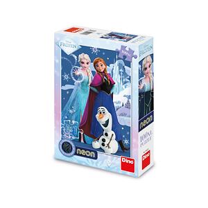 Dino Frozen: Kouzelné sestry Puzzle neon 100 XL dílků
