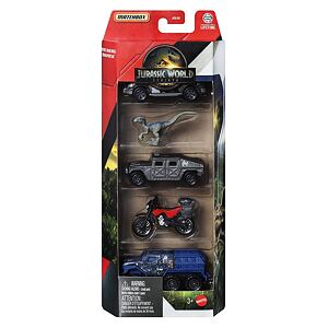 Matchbox Jurský svět 4 ks angličák a dinosaurus, více druhů