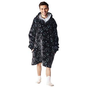 Cozy Noxxiez CH370 PC hráč potisk - hřejivá televizní mikinová deka s kapucí pro teenagery a dospělé