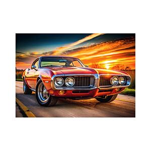Dino Firebird 69 v západu slunce Puzzle 100 XL dílků