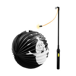 Rappa Lampión Halloween duch 25 cm se svítící hůlkou 40 cm
