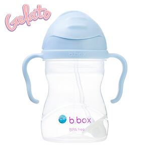 b.box Hrneček s brčkem 240 ml - modrý