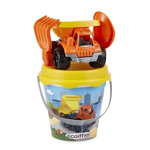 Ecoiffier Kyblíček se stavebním autem a příslušenstvím, 17 cm