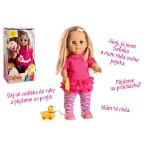 Teddies Chodící panenka Sofinka s pejskem, česky mluvící