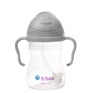 b.box Hrneček s brčkem 240 ml - šedý