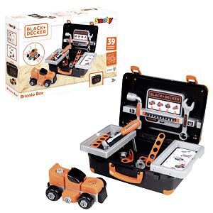 Smoby Black & Decker Kufřík Bricolo s autem a nářadím