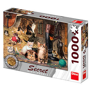 Dino Kočičky Puzzle secret collection 1000 dílků