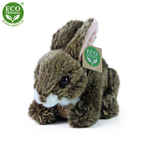 Rappa Plyšový králík hnědý ležící 17 cm ECO-FRIENDLY