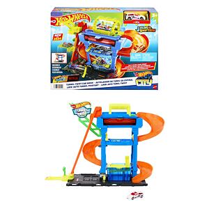 Hot Wheels City Color Shifters Automyčka s otočným tunelem