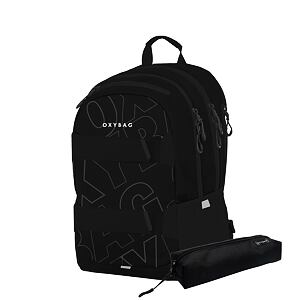 Oxybag Studentský batoh + etue OXY Sport Font White