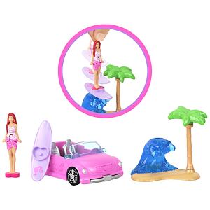 Mattel Barbie MINI BARBIELAND DOPRAVNÍ PROSTŘEDKY - PLÁŽOVÝ KABRIOLET