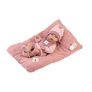 Llorens 73818 NEW BORN holčička, realistická panenka miminko s celovinylovým tělem 40 cm