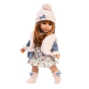 Llorens 53555 NICOLE realistická panenka s měkkým látkovým tělem 35 cm