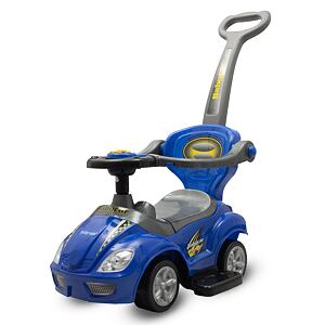 Dětské odrážedlo s vodící tyčí 3v1 Baby Mix Mega Car modré