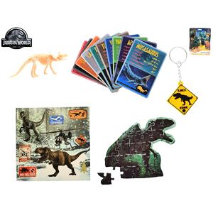Mikro Jurský svět Dominion sada dino aktivit: puzzle, klíčenka, kostra, nálepky, karty