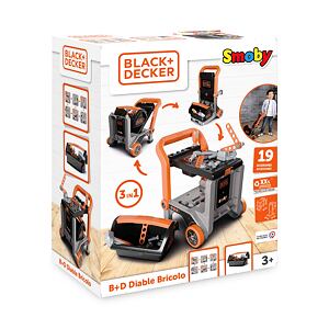 Smoby Black & Decker Dílenský vozík s boxem na nářadí