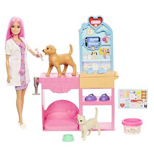 Mattel Barbie Veterinářka a herní set