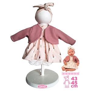 Llorens M844-006 Obleček pro panenku miminko NEW BORN velikosti 43-45 cm