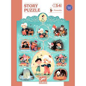 DJECO Story puzzle Pinocchio 54 dílků