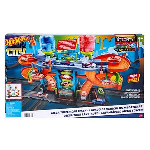 Mattel Hot Wheels City color Shifters Automyčka se spirálou