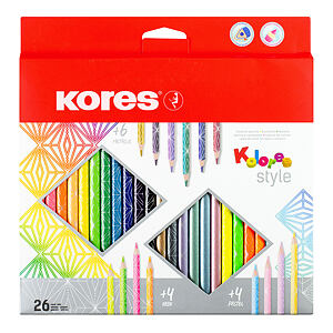 Kores Pastelky kreativní Kolores STYLE 26 barev
