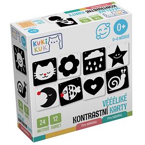 KukiKuk Véééliké kontrastní karty Pro miminka