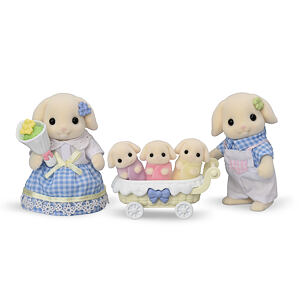 Sylvanian Families Rodina Flora králíci s trojčaty