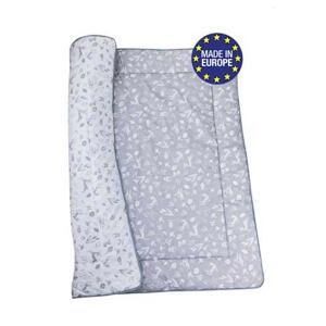 Bomimi HRACÍ deka 120x120, bavlna, oboustranná - lesní zvířátka, šedá