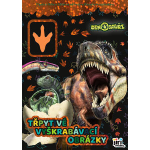 Jiri Models Třpytivé vyškrabávací obrázky Dinosauři