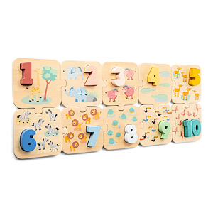 New Classic Toys Puzzle Učíme se číslice - Safari