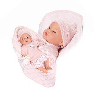 Antonio Juan 14365 BIMBA - mrkací panenka miminko se zvuky a měkkým látkovým tělem - 37 cm