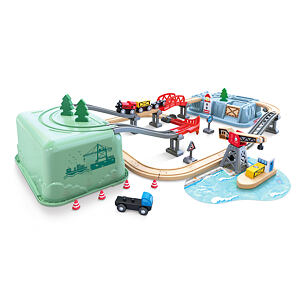 Hape Vláčkodráha set v boxu - Přístaviště