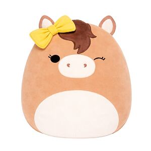 SQUISHMALLOWS Hnědý kůň s mašlí - Tomar, 13 cm