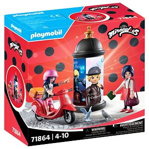 Playmobil Kouzelná Beruška a Černý kocour: Marinettin skútr