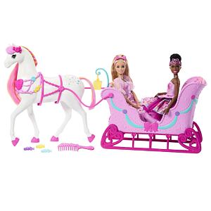 Mattel Barbie Louskáček saně s koněm