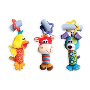 Playgro Cestovní závěsné hračky, 3ks