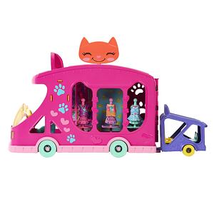 Mattel Enchantimals Kočičí módní obchod na kolech herní set