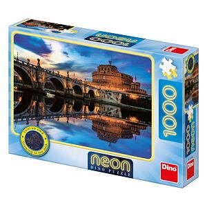 Dino Andělský hrad 1000 dílků neon Puzzle