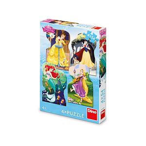 Dino Princezny a kamarádi 4x54 dílků Puzzle