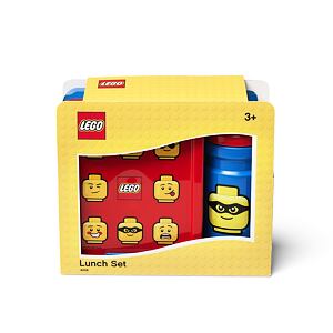 LEGO ICONIC Classic svačinový set (láhev a box) - červená/modrá
