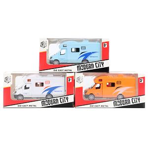 DIE-CAST Auto karavan kovový, 3 barvy