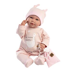 Llorens 74108 New Born - realistická panenka miminko se zvuky a měkkým látkovým tělem - 42 cm