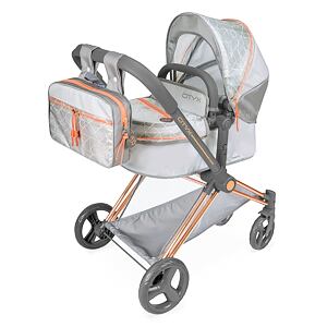 DeCuevas 81777 Skládací kočárek pro panenky 3 v 1 s batůžkem CITY X 2024 - 73 cm