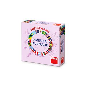 Dino Poznej vlajky Amerika a Austrálie Cestovní hra