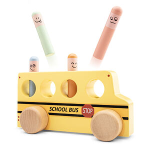 New Classic Toys Pop-up Školní autobus, vyskakovací kolíčky