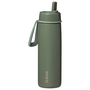 b.box Nerezová termolahev s brčkem 690 ml - olive