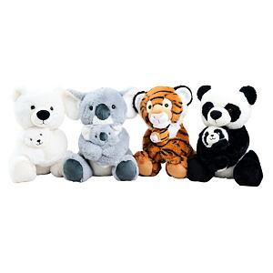 Nicotoy Panda, Koala, Tygr, Lední medvěď  plyšový sedící 28 cm, 4 druhy