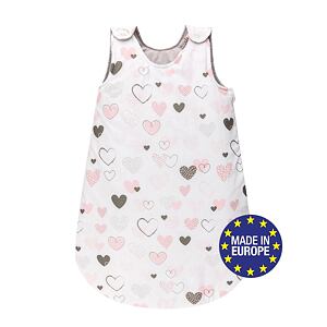 Bomimi Spací pytel 75cm / 3-12m, SRDÍČKA šedá